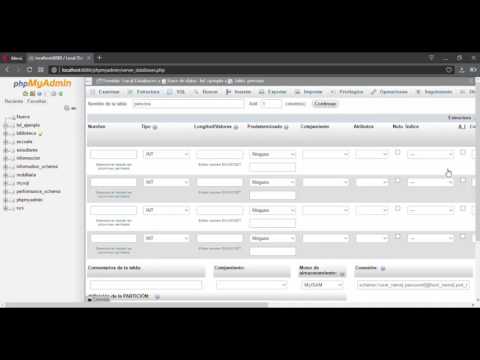 Creacion de una base de datos en phpMyAdmin - Parte 1/6