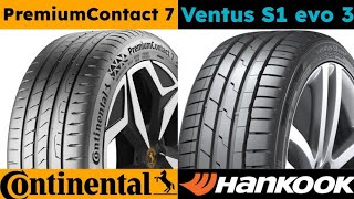 Continental PremiumContact 7 vs Hankook Ventus S1 evo 3