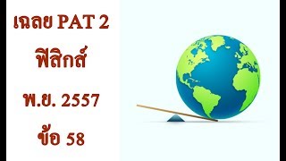 เฉลยข้อสอบ PAT2 ฟิสิกส์ พฤศจิกายน 2557 ข้อ 58