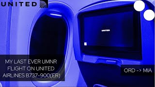 TRIPREPORT - My last ever UMNR Flight on United Airlines B737-900ER Scenic Flight from ORD-MIA