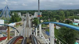 The Racer Red Side 4K Front Row POV at Kings Island