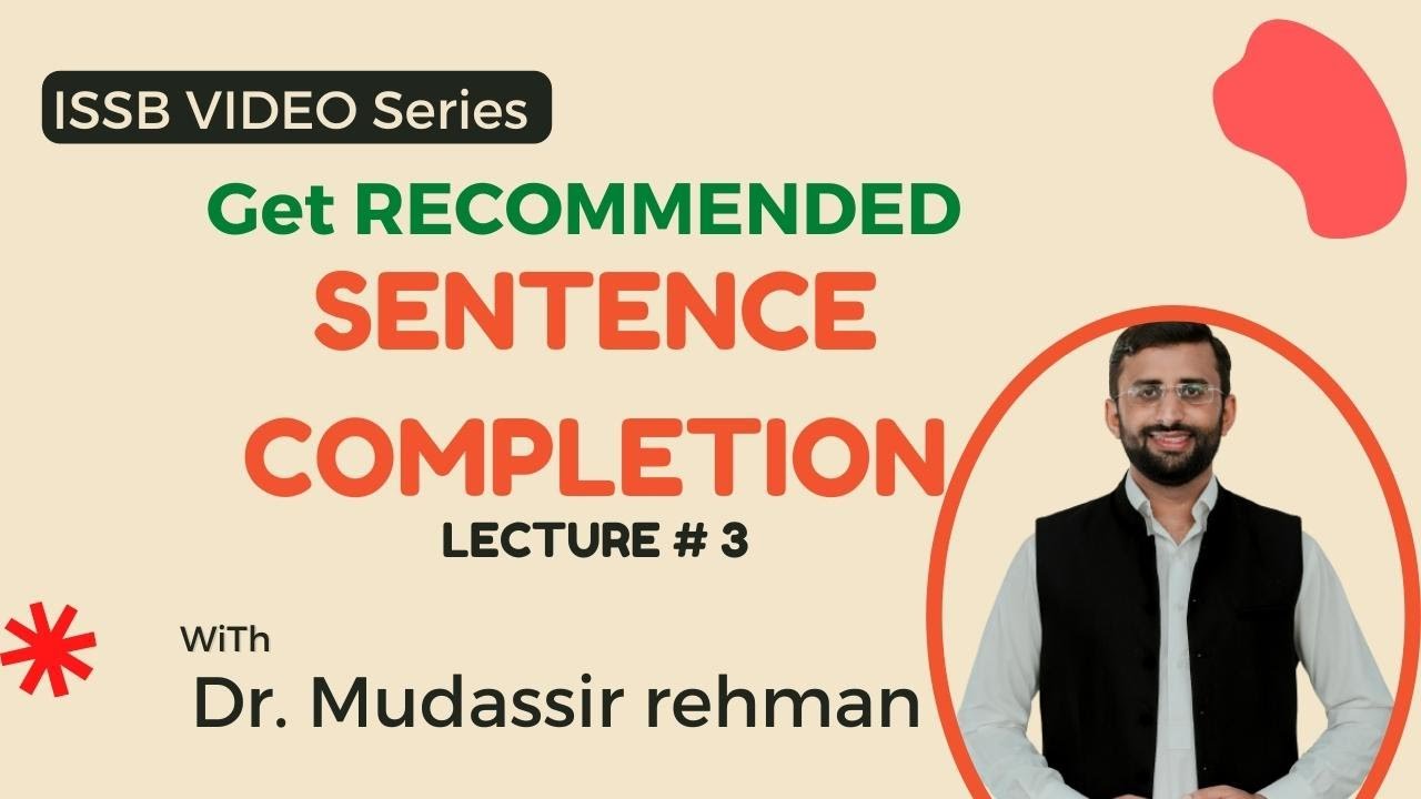 ISSB Academy SENTENCE COMPLETION ENGLISH / URDU / PSYCHOLOGIST