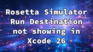 Rosetta Simulator Run Destination not showing in Xcode 26