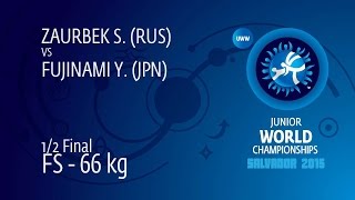 1/2 FS - 66 kg: Y. FUJINAMI (JPN) df. S. ZAURBEK (RUS), 5-4