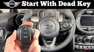 How To Start 2014 - 2021 Mini Cooper With Dead Remote Key Fob Battery