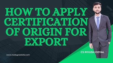 COO Certificate of Origin New Process | DGFT Latest Process #COO #dgft #newcooprocess