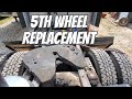 How to Replace Semi Truck 5th Wheel step by step - Part 1 - Old 5th Wheel Removal