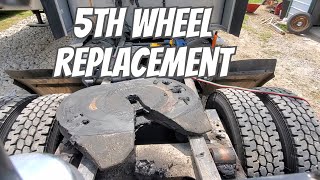 How to Replace Semi Truck 5th Wheel step by step - Part 1 - Old 5th Wheel Removal