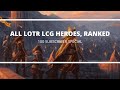 All LOTR:LCG Heroes Ranked! [100 Subscriber Special]