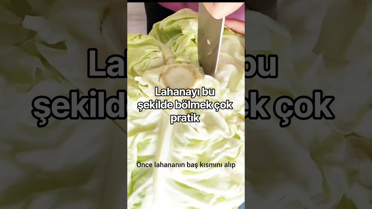 👉Bu yöntemle lahanayı bölmek çok pratik, Lokum gibi  ETLİ LAHANA SARMASI   #yemektarifleri , #tarif