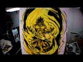 custom airbrushed painting dragon ball z t-shirt - Goku DBZ!!!