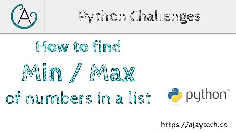 Python Challenges - Find the max or min of numbers in a list without using the built-in functions