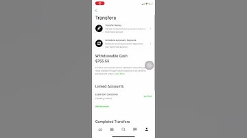 It does not have the option to transfer my money to my bank account