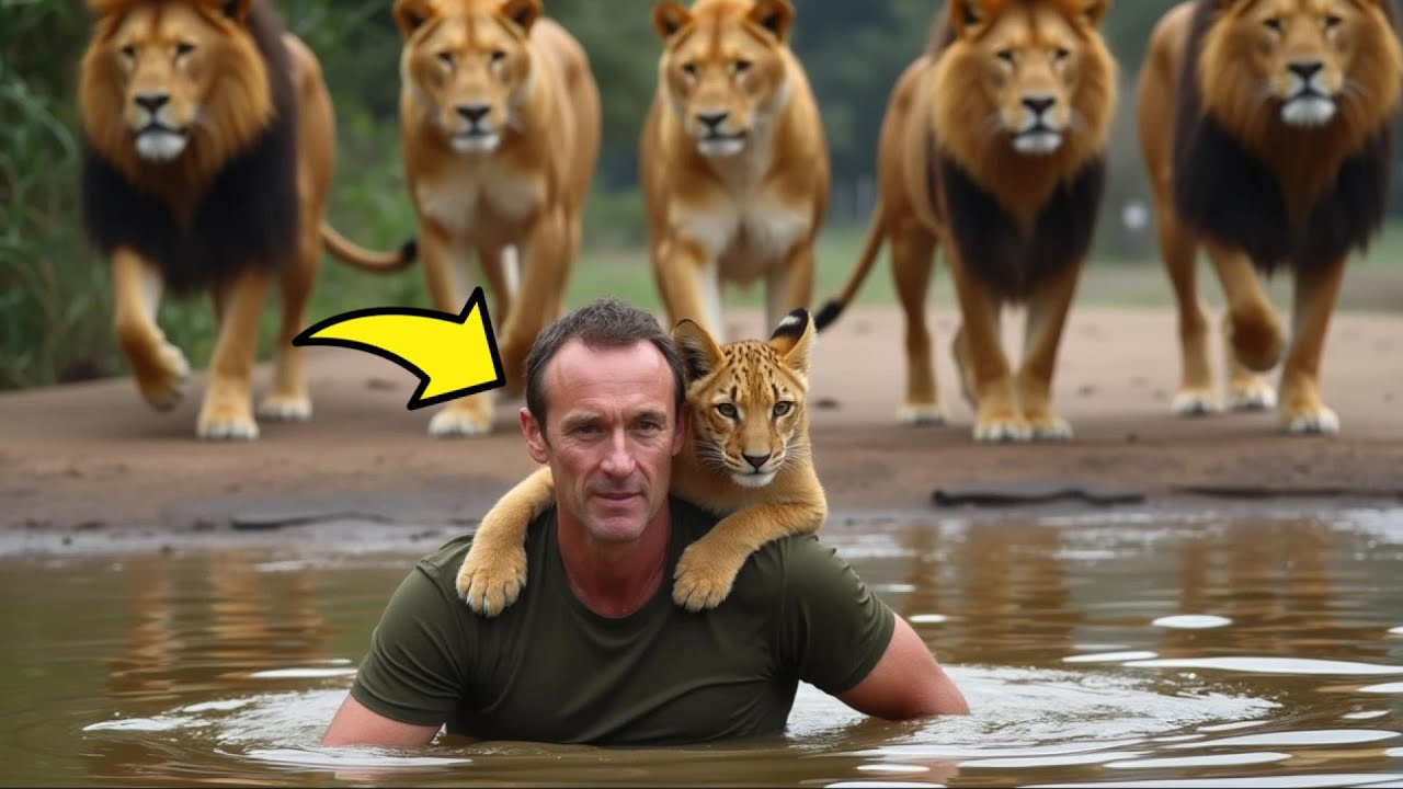 Uomo SALVA un cucciolo di leone, ma viene circondato dal branco: quello ...