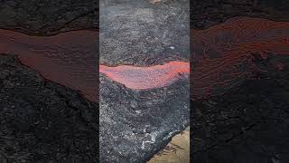 Breathtaking Aerial View of Spewing Crater and Glowing Lava