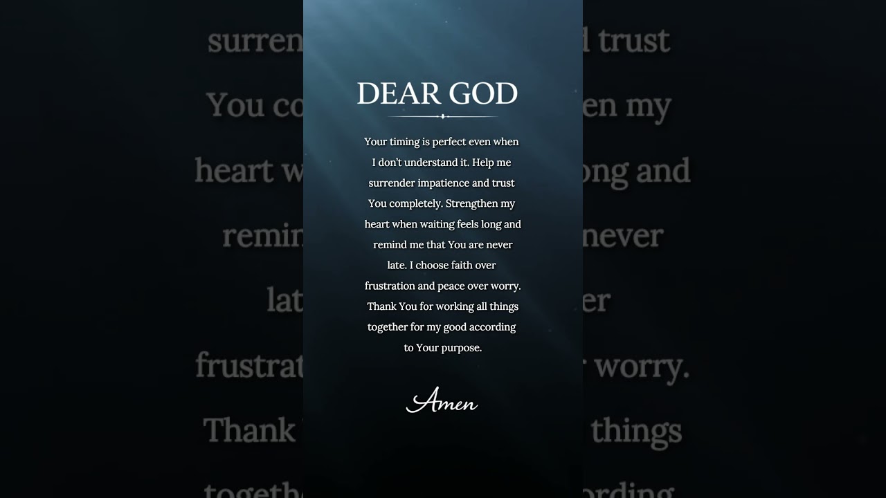 Prayer for Trusting God’s Timing 