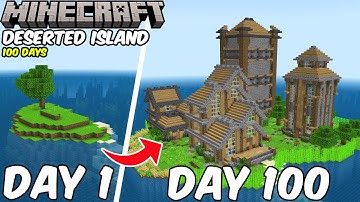 100 Days on a Deserted Island in Minecraft Bedrock