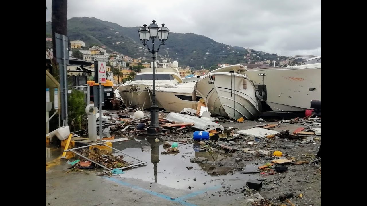 RAPALLO COASTAL STORM 29/10/2018 - During and after disaster footages
