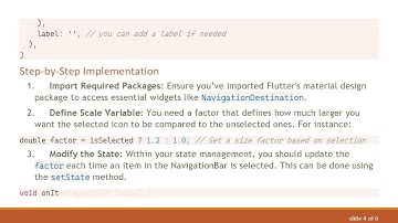 Create Animated Icon Size Changes in NavigationBar Using Flutter
