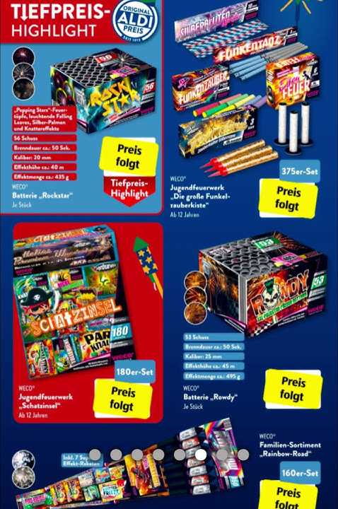 Aldi Süd Feuerwerk Prospekt 2024/25 feuerwerk einkaufstour silvester