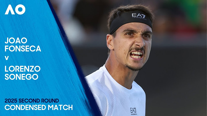 Joao Fonseca v Lorenzo Sonego Condensed Match | Australian Open 2025 Second Round