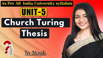 CHURCH TURING THESIS | TAFL | TOC | AUTOMATA THEORY |AKTU |UNIT 5 |PYQ #learncswitharshi #TAFL #TOC