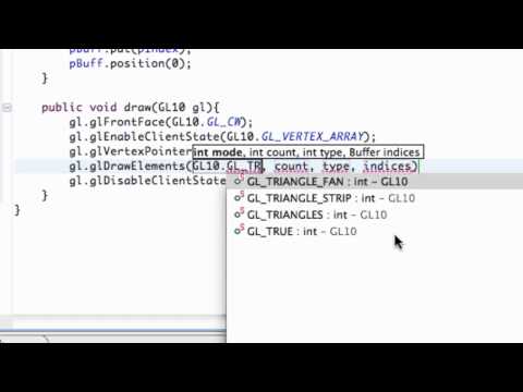 Android Developing Applications Tutorial   175   glDrawElements method