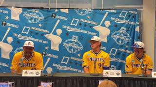 Cliff Godwin, Gavin Marley, Braden Burress after losing to UNC at the Chapel Hill Regional