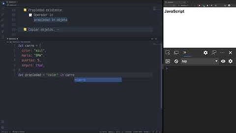 Curso JavaScript - Objetos, saber si una propiedad esta dentro del objeto.