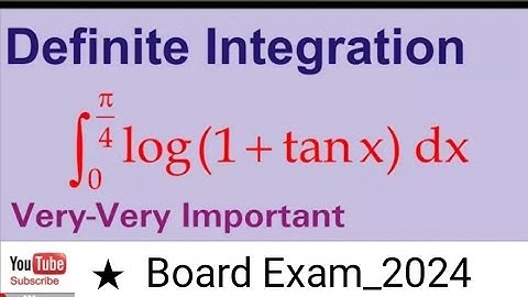integrate log(1 + tanx)dx from 0 to pi/4 #definiteintegration //integrate log(1 + tanx)dx ;0 to π/4
