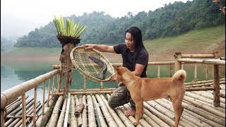 Weaving Bamboo Baskets, Fish Traps, Catch and Cook, River Survival Shelters | EP.334