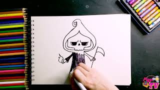 Hướng Dẫn Vẽ Thần chết Đơn Giản | How To Draw A Death | Draw Devil, Draw  ghost, vẽ halloween