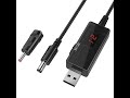 5V to 9V 12V USB Cable with LED Display (www.nilgiristores.in)