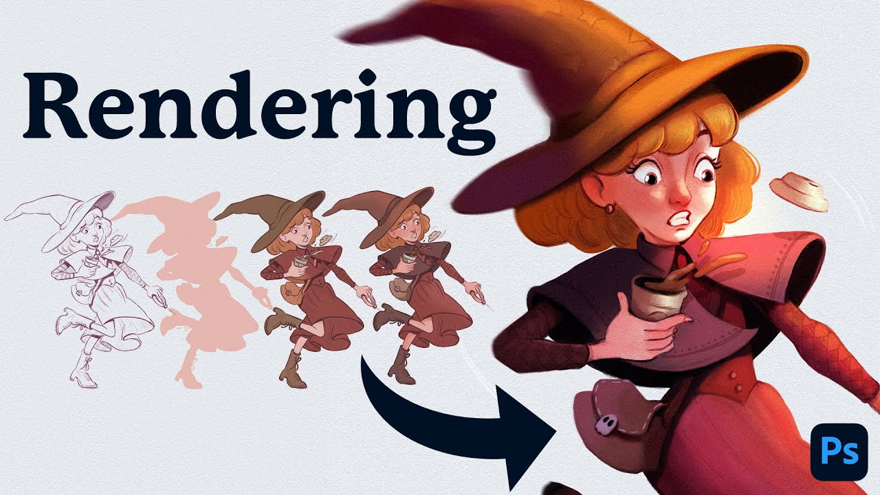 How to RENDER a Character in Photoshop | Step-by-Step for Beginners ...