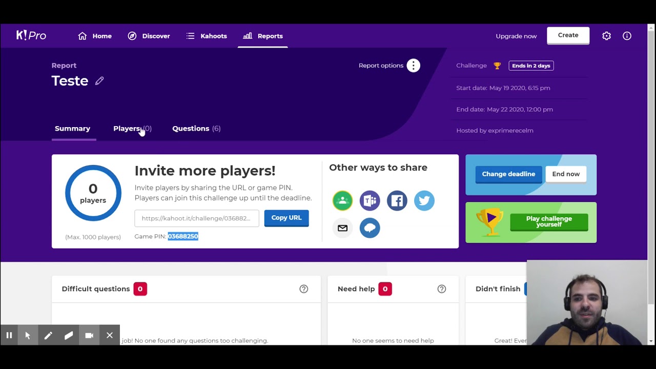Kahoot V deo 8 Como Atribuir Um Jogo Como Tarefa YouTube