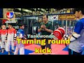 Turning round kick