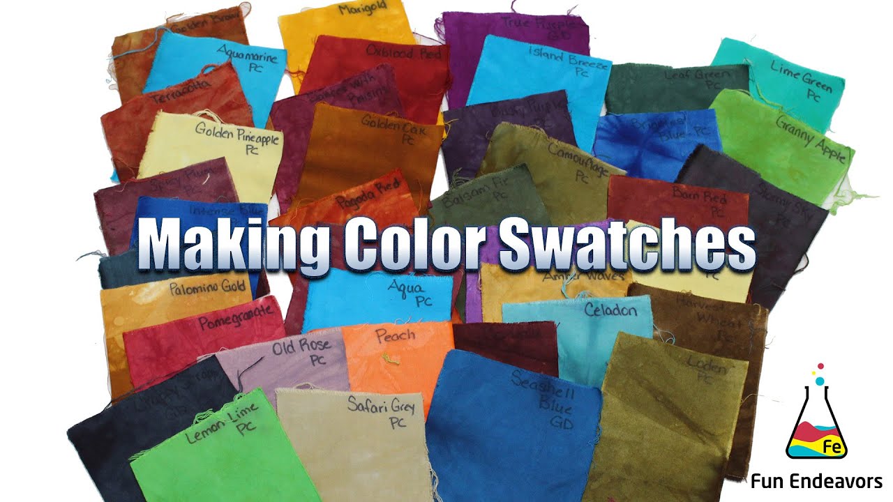 Tie Dye:  How To Make Liquid Color Swatches