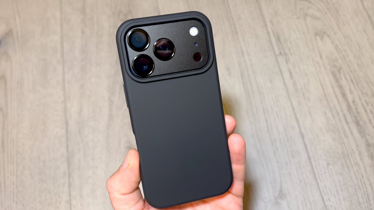 Чехол JETech Liquid Silicone для iPhone 17 Pro — мягкий, тонкий и ударопрочный! (Чёрный)