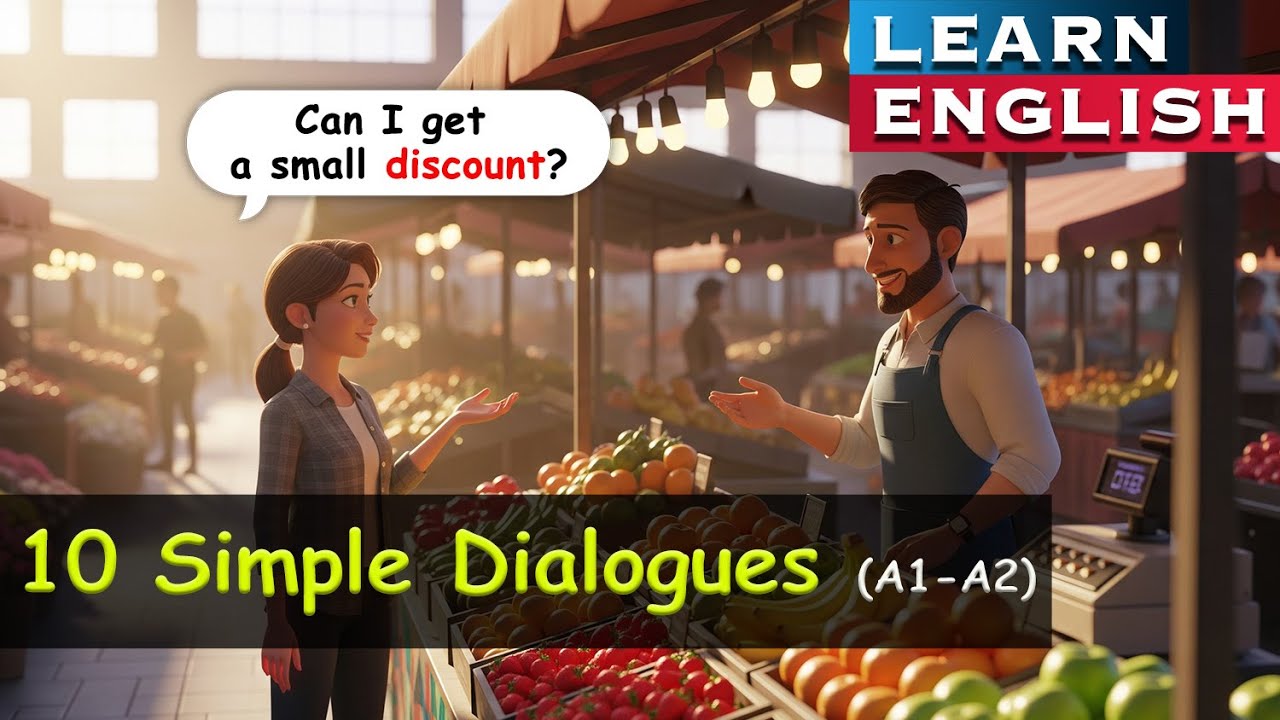 10 полезных диалогов на английском языке для начинающих | Медленно и ясно (A1–A2) Практика аудиро...
