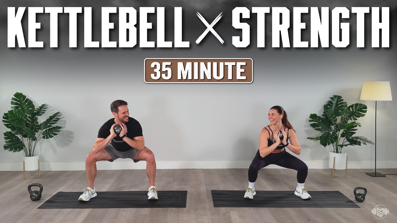 35 Min Full Body Kettlebell Circuit [Build Muscle & Burn Fat]