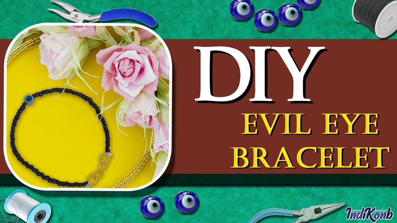 Easy DIY Evil Eye Bead Bracelet | Jewelry Making Tutorial for Beginners ...