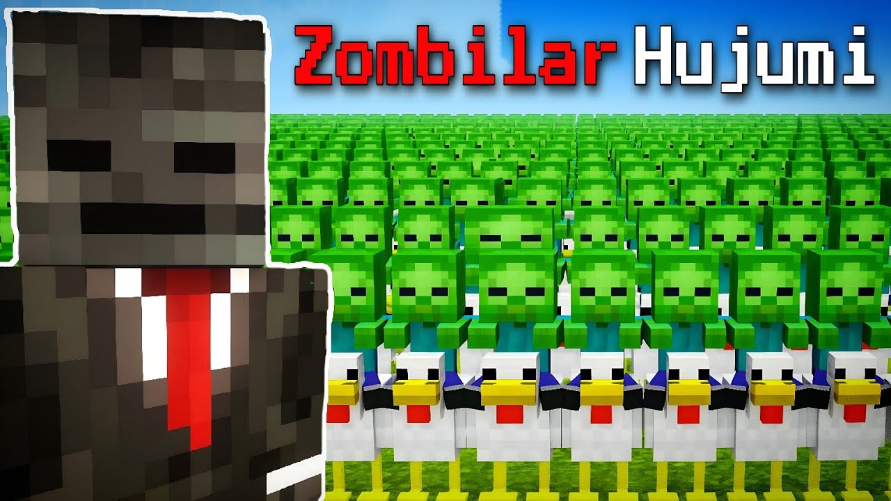 1 000 000 ZOMBI QISHLOQ AHOLISIGA QARSHI MINECRAFT UZBEK DUBLAJ