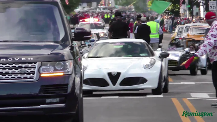 Watkins Glen downtown parade with SVRA