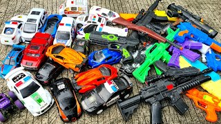 HUNTING SNIPER RIFLE, AK47, M16, SHOTGUN & POLICE CAR TOYS, AMBULANCE, PLANE, SPORT CAR, FIRE TRUCK