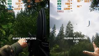 RTX 3070 / RYZEN 7 5800X - Post Scriptum 1440P Settings  Cinematic - Super Sampling OFF vs 2.0X
