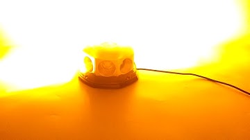 8 COB LED Amber Flashing Round Roof Beacon Traffic Emergency Strobe Light  NIGHT VIDEO