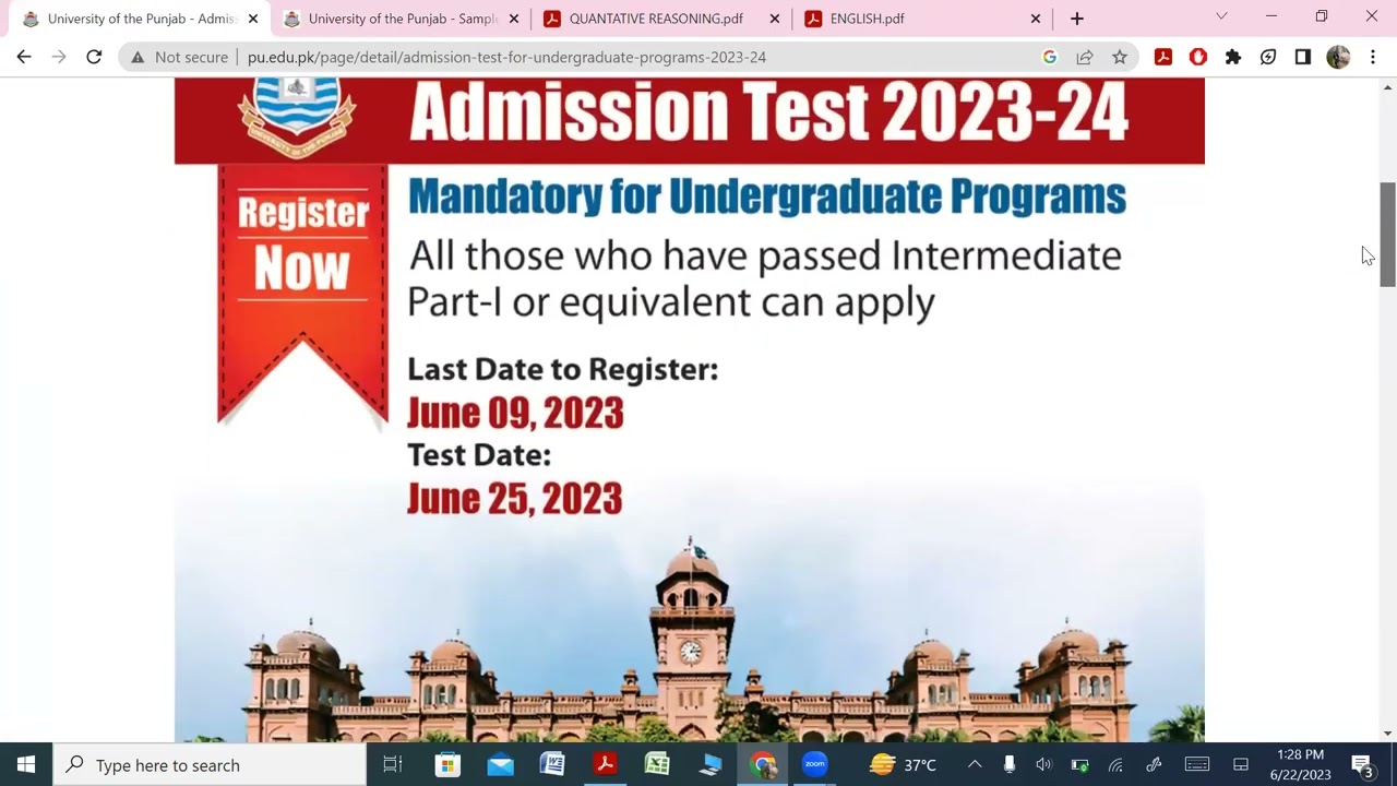 Easy way to pass PU undergraduate test 2023