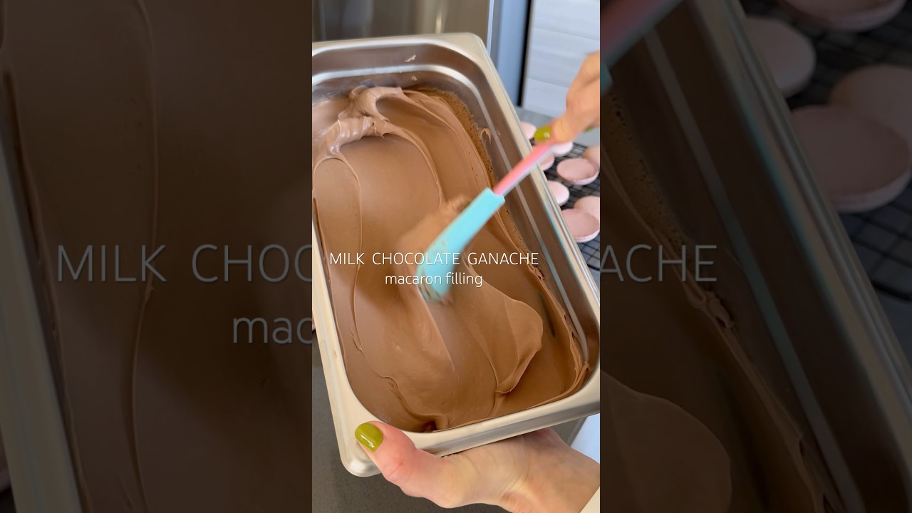 The creamiest milk chocolate ganache is here to take these macarons to the next level✨ 