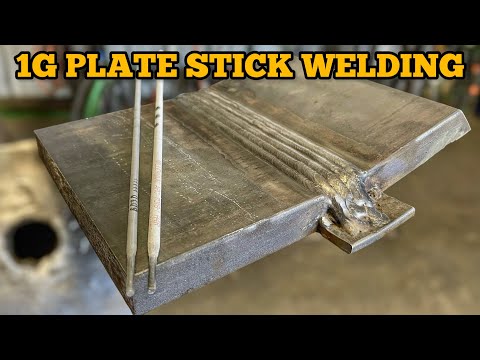 1G PLATE Stick Welding | 6010 Root & 7018 Hot, Fill, Cap