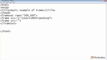 012 Horizontal and vertical frames - HTML Tutorial in Hindi